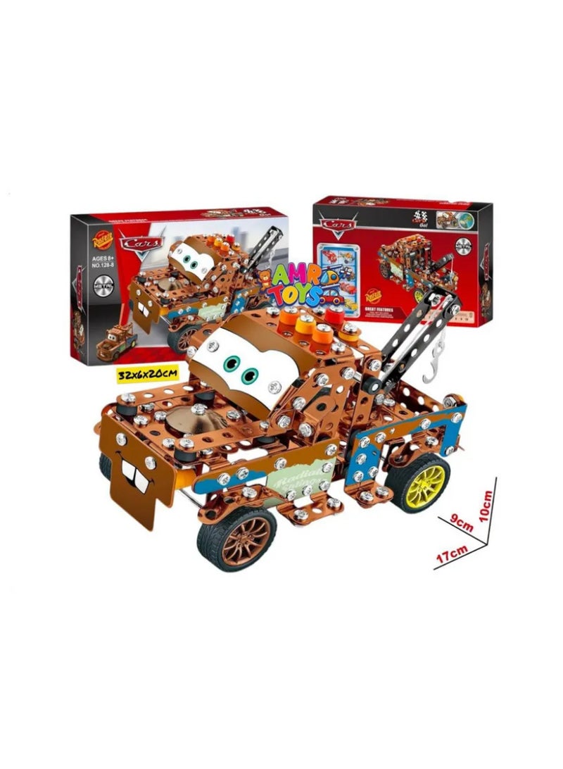 كار لعبة ميكانو معدن سيارة كارز للأطفال، ألعاب فك وتركيب معدنية - Image 2