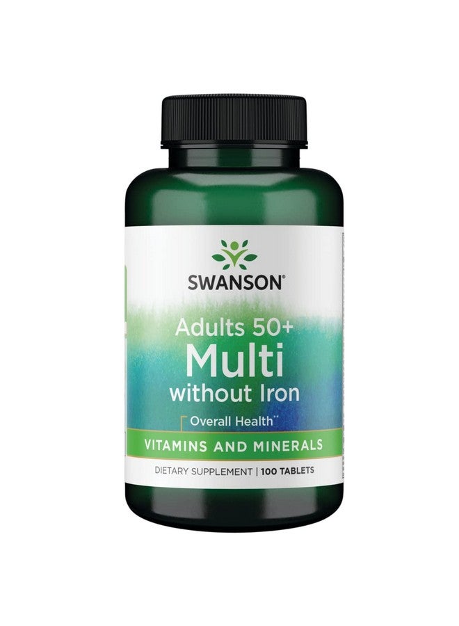Swanson Geromulti Without Iron (Multivitamin for Seniors) 100 Tabs - Image 1