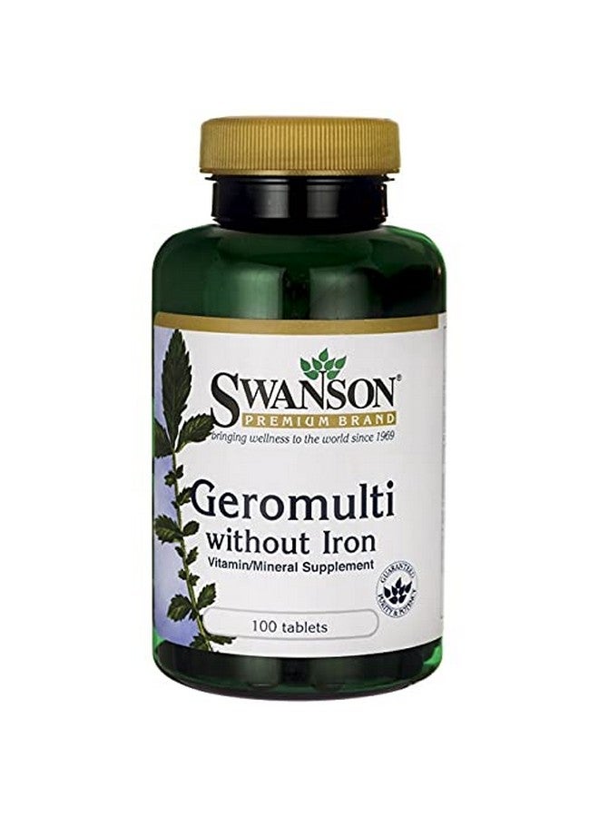 Swanson Geromulti Without Iron (Multivitamin for Seniors) 100 Tabs - Image 2