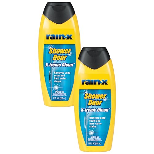 Rain-X 630544 X-Treme Clean Shower Door Cleaner, 12 Fl. Oz, Formulated To Glass Doors - Removes Soap Scum, Dirt, Hard Water Build-up, Calcium, Lime & Rust Stains (Pack of 2) - Image 1