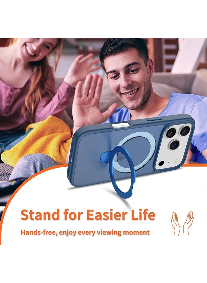 Phone Case Compatible with iPhone 17 pro  Protective Cover, Portrait, Landscape Viewing Modes (Blue, iPhone 17 pro) - Image 5