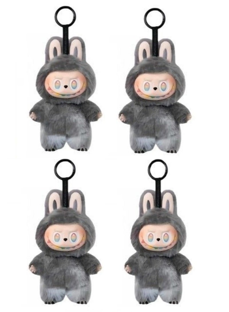 Pop Mart x Bobo & Coco Labubu The Monsters Tasty Macarons Sesame Bean Vinyl Plush PendantPack Of 4