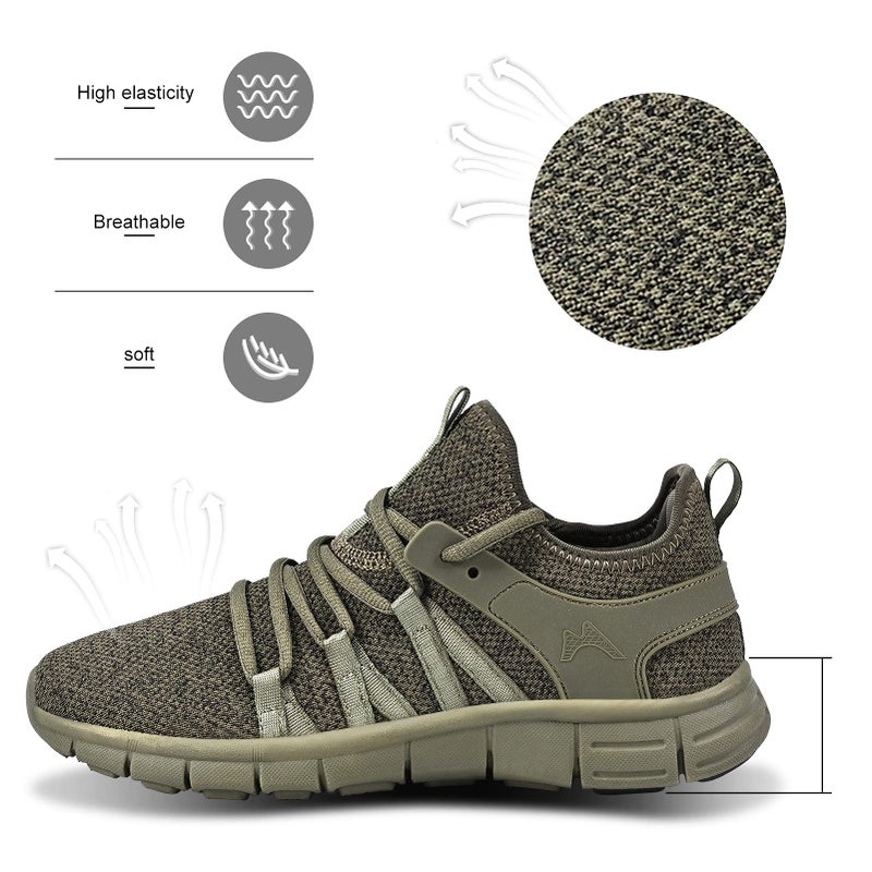 INZCOU Running Shoes Lightweight Tennis Shoes Non Slip Gym Workout Shoes Breathable Mesh Walking Sneakers Starry Copper 7women / 6men - Image 5