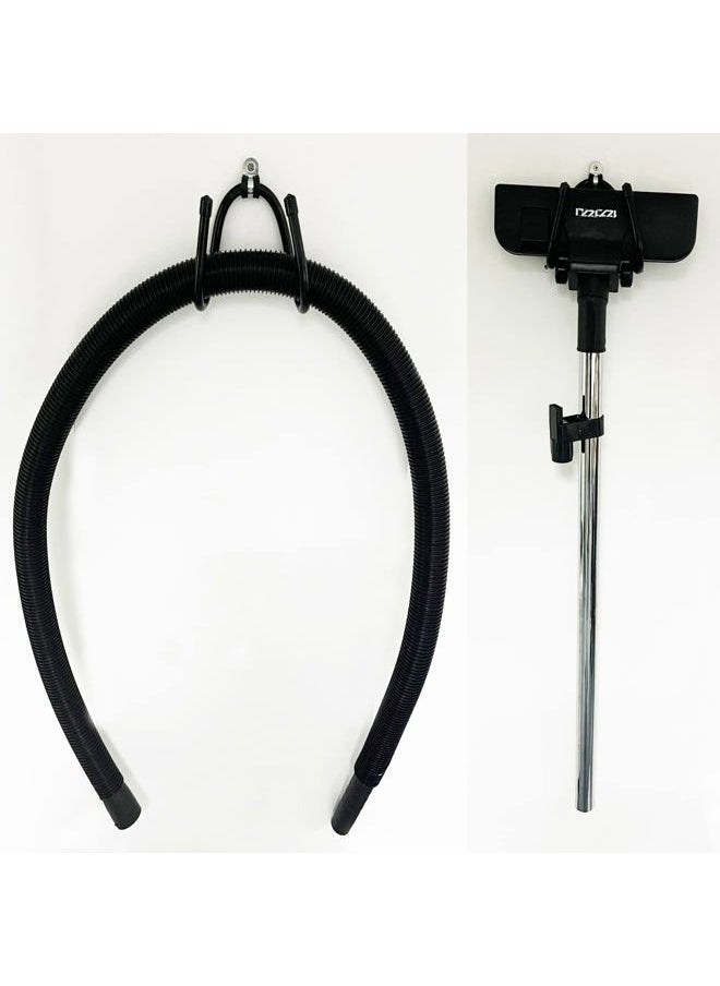 Pmsanzay - 2 Pack Vacuum Cleaner Hose Holder Vacuum Head Holder Hanger Wall Mount Vacuum Cleaner Stand Storage Rack for Canister Vacuum Cleaner Shop Garage Vacuum Cleaner - W Style - Image 1
