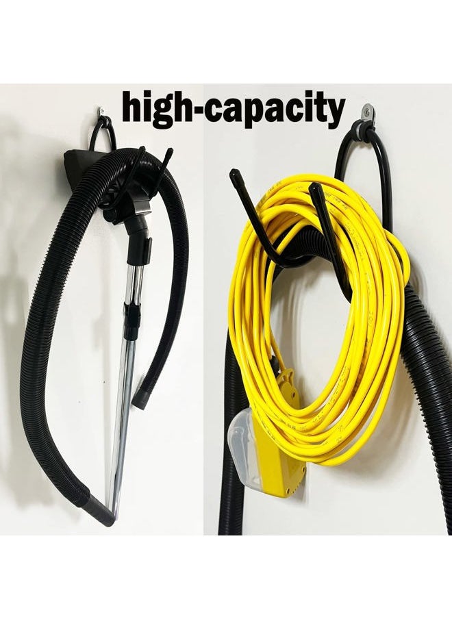 Pmsanzay - 2 Pack Vacuum Cleaner Hose Holder Vacuum Head Holder Hanger Wall Mount Vacuum Cleaner Stand Storage Rack for Canister Vacuum Cleaner Shop Garage Vacuum Cleaner - W Style - Image 1