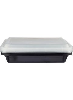 Hotpack حاوية طعام بنيتو القابلة للاستخدام مرة واحدة من هوت باك قابلة للاستخدام في الميكروويف بسعة 58 أوقية مع غطاء شفاف 50 قطعة  - Image 1