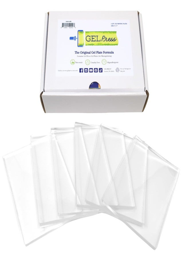 Gel Press Monoprinting Print Plates - 5” x 7” Gel Plate Class Pack Value Pack - Printmaking Supplies - Reusable Gel Printing Plates for Press Art for Card Making, Scrapbooking, Arts and Crafts 6-Pack - Image 1