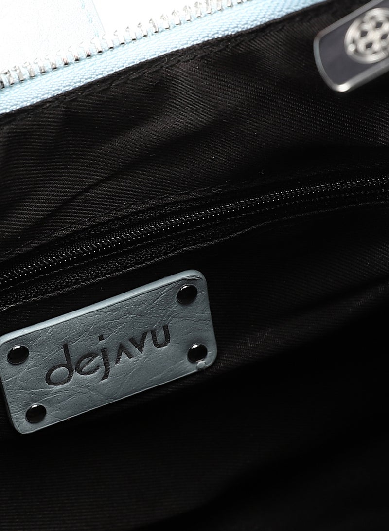 Dejavu Elegant Shoulder Bag-OYE-DJTX-005-light blue - Image 5
