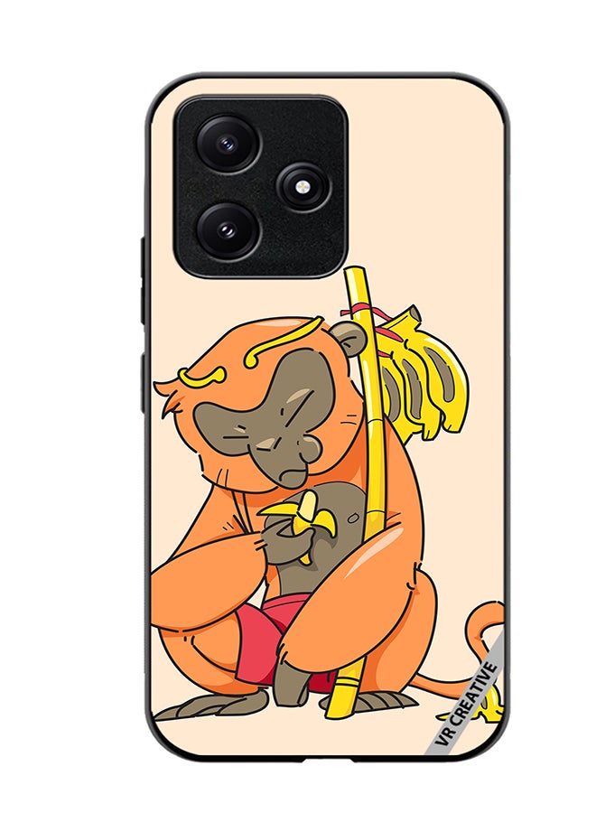 VR CREATIVE Protective Case Cover For Xiaomi Poco M6 Pro 5G Sleepy Monkey Design Multicolour - Image 1