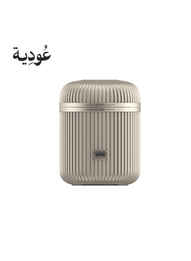 OUDYA Safe Portable Electric Incense Burner 2000mAh Type-C Fast Charging, Smokeless Bakhoor Burner, Elegant Premium Design for Home Car Travel Gray - Image 3