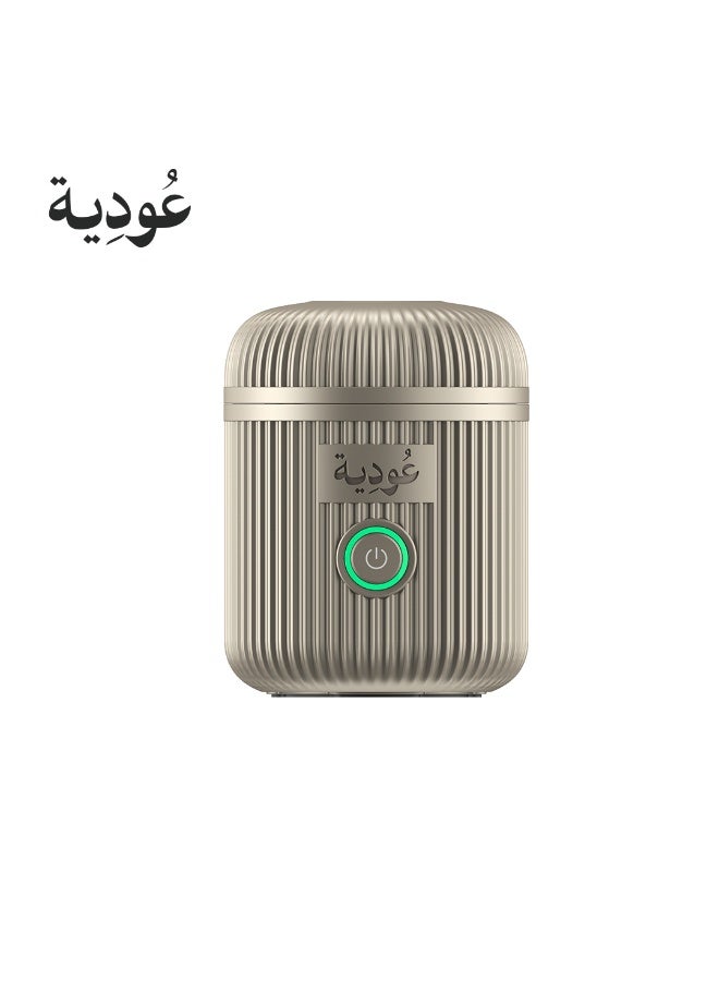 OUDYA Safe Portable Electric Incense Burner 2000mAh Type-C Fast Charging, Smokeless Bakhoor Burner, Elegant Premium Design for Home Car Travel Gray - Image 2