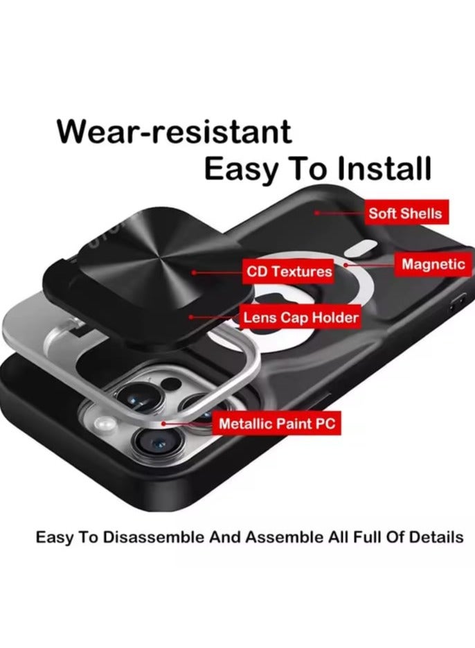 High quality metal case for the iPhone 13 Pro Max, compatible with MagSafe, white color