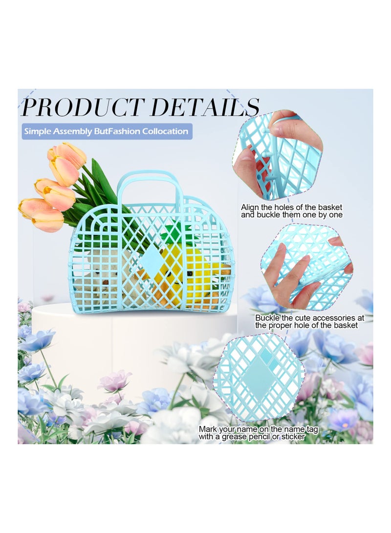 3-Pack Jelly Tote Bags for Women - Stylish Plastic Beach Baskets for Weddings, Bridesmaids, and Kids - Perfect Jelly Purse Gift Set for Special Occasions. - Image 2