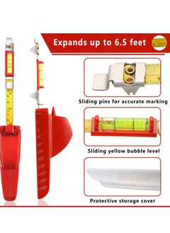 KASTWAVE Picture Hanging Tool with level, All-in-One Hang It Picture Hanging Tool with Rule, Portable Picture Leveling and Hanging Tool, Picture Hanging Level for Hang Pictures, Mirrors, TVs, and Shelves  - Image 4