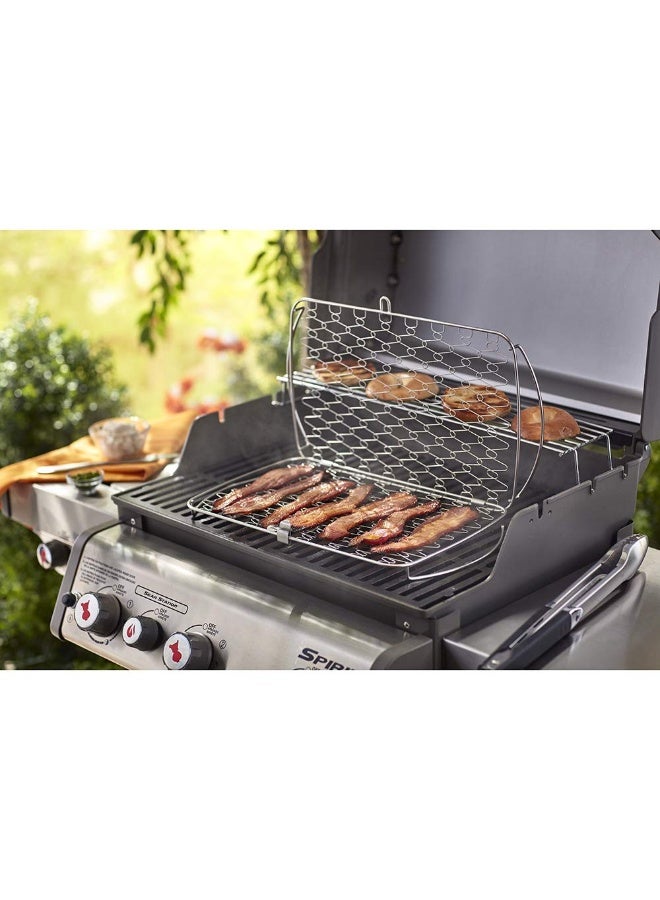 Weber Basket, Large, Stainless Steel, Fits Gas Q 3000 Series And Up And 57cm Charcoal Grills And Up, Mixed, 16 Inches| Premium Grilling accessories - Image 1