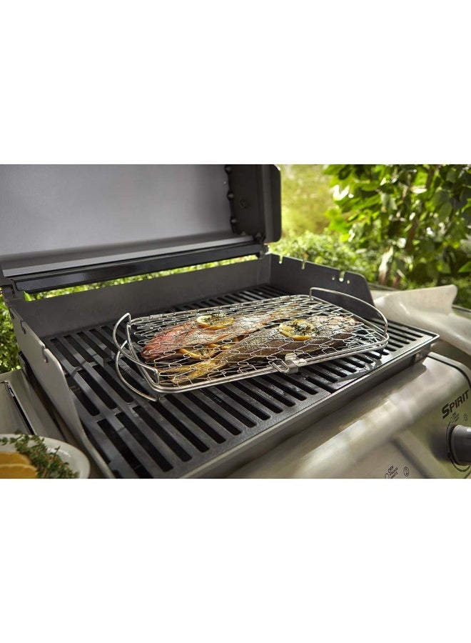 Weber Basket, Large, Stainless Steel, Fits Gas Q 3000 Series And Up And 57cm Charcoal Grills And Up, Mixed, 16 Inches| Premium Grilling accessories - Image 3