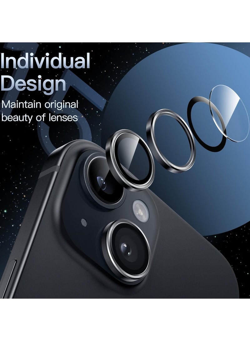 URBBKING Camera Lens Protector for iPhone 15 and iPhone 15 Plus Black  - Image 4