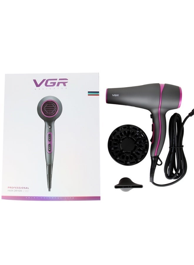 VGR V-402 2200W Household Negative Ion Hair Dryers with 6 Gear Adjustment, Plug Type: EU Plug - Image 2