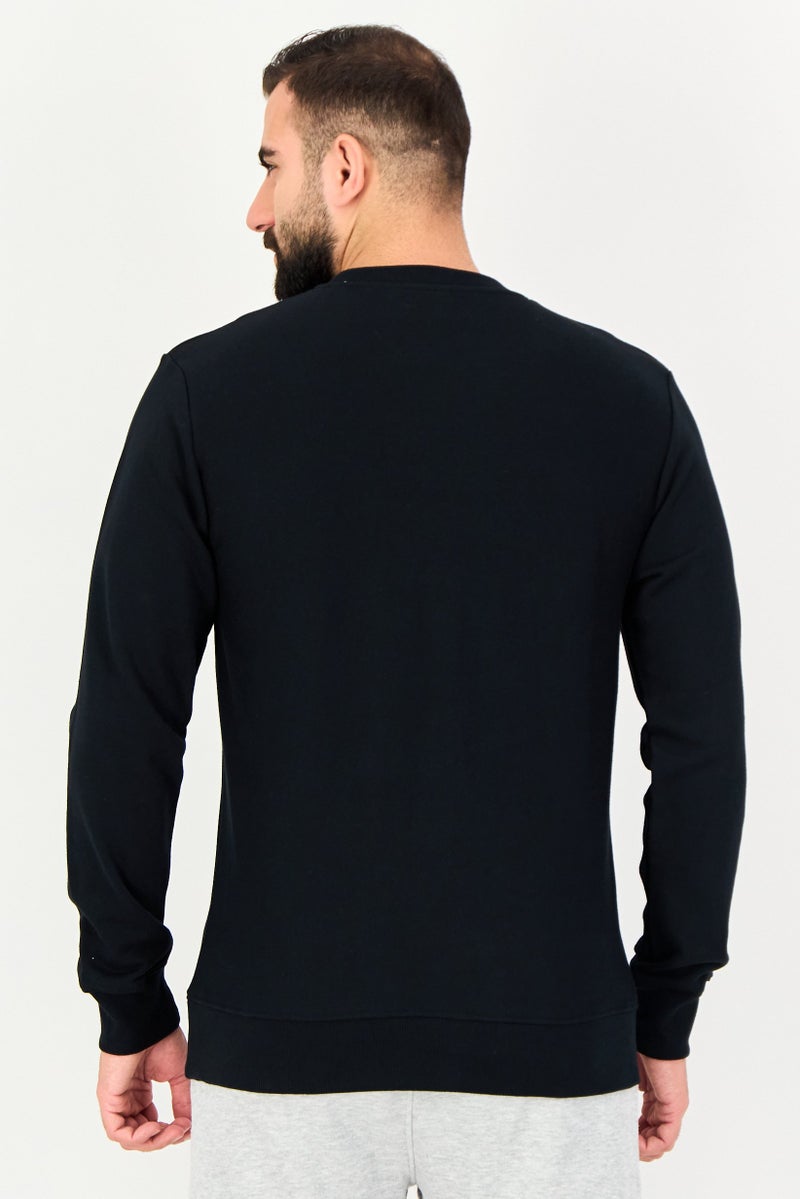 Champion Men Standard Fit Long Sleeve Outdoor Sweatshirt, Black - Image 4