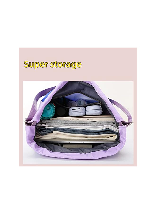 PROMASS Drawstring Backpack Shoe Storage Large-Capacity Swimming Bag Side Zipper Pocket Portable Storage Bag Men Dry & Wet Separation Waterproof Beach Bag Female Fitness Sports Bag Waterproof  - Image 5