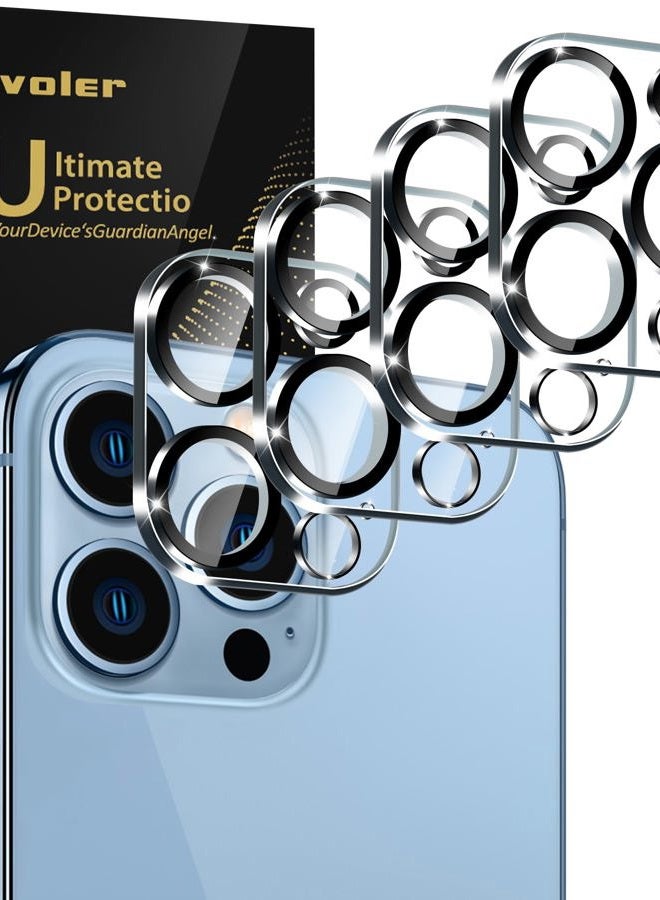 ivoler [4 Pieces] Rear Camera Protector Compatible with iPhone 13 Pro/iPhone 13 Pro Max Camera, Protection Camera [Anti-Scratch] Heavy Duty Tempered Glass Film - Image 1