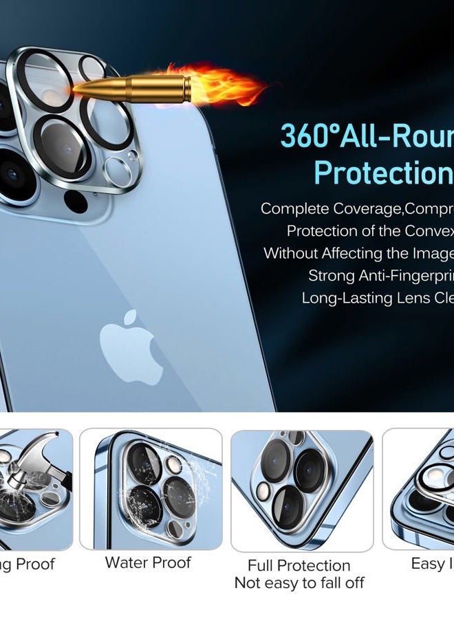 ivoler [4 Pieces] Rear Camera Protector Compatible with iPhone 13 Pro/iPhone 13 Pro Max Camera, Protection Camera [Anti-Scratch] Heavy Duty Tempered Glass Film - Image 5