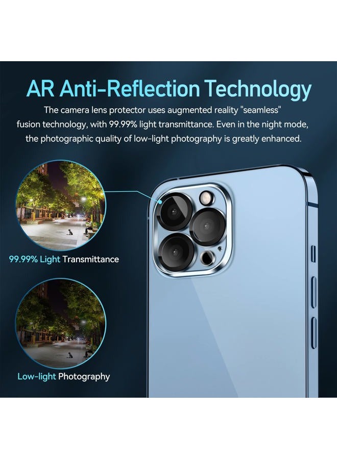ivoler [4 Pieces] Rear Camera Protector Compatible with iPhone 13 Pro/iPhone 13 Pro Max Camera, Protection Camera [Anti-Scratch] Heavy Duty Tempered Glass Film - Image 4