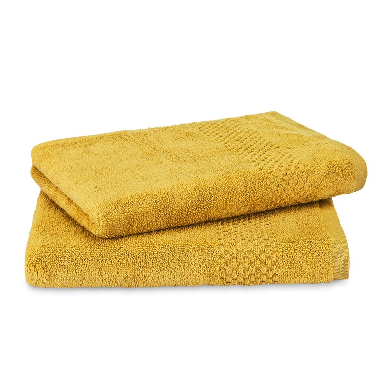 Spaces 100% Cotton Hand Towel Special Texture Ultra Soft Quick Dry Nano Spun(Solid 40CMX60CM)-Sunflower - Image 1