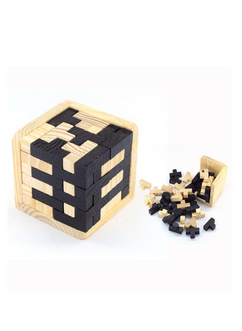 Wooden Puzzle, Wooden Brain Teaser Puzzle 3D T-shaped Blocks Geometric Intellectual Jigsaw Educational Tool for Kids and Adults, Explore Creativity and Problem Solving, Gift Desk Puzzles