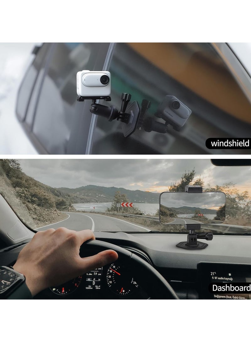 Helmet Sticky Sticky Mount Curved Sticky Mount for DJI Osmo Action 4, Flexible Sticky Mount for Insta360 GO3/GoPro and Most Sports Cameras - Image 5