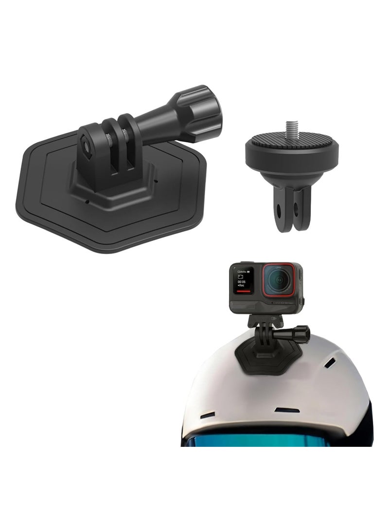 Helmet Sticky Sticky Mount Curved Sticky Mount for DJI Osmo Action 4, Flexible Sticky Mount for Insta360 GO3/GoPro and Most Sports Cameras - Image 1