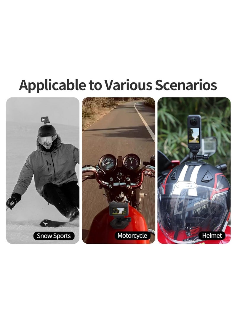 Helmet Sticky Sticky Mount Curved Sticky Mount for DJI Osmo Action 4, Flexible Sticky Mount for Insta360 GO3/GoPro and Most Sports Cameras - Image 4