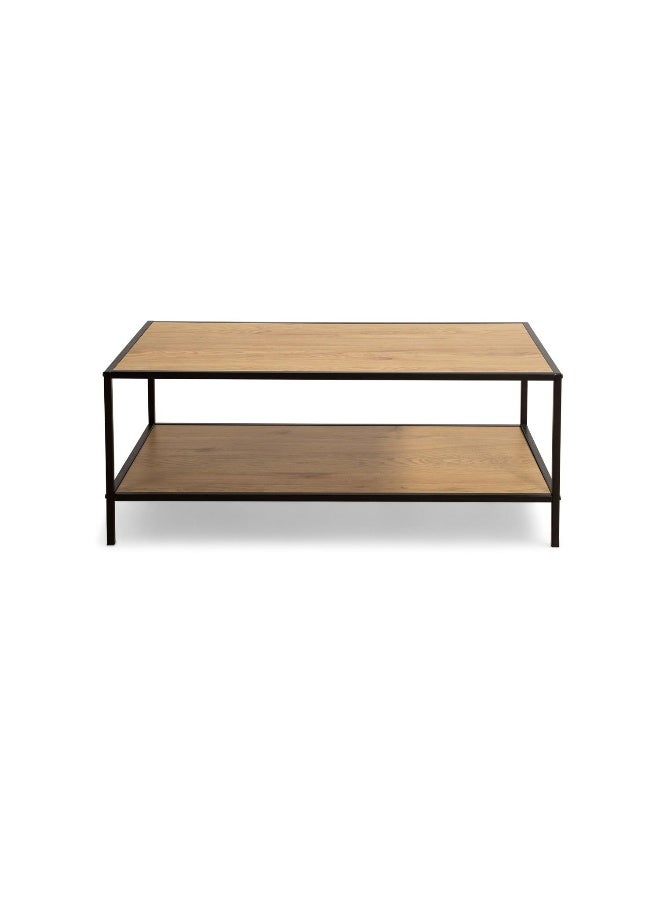 Pan Home Pavia Coffee Table Melamine - Natural And Black - Image 4
