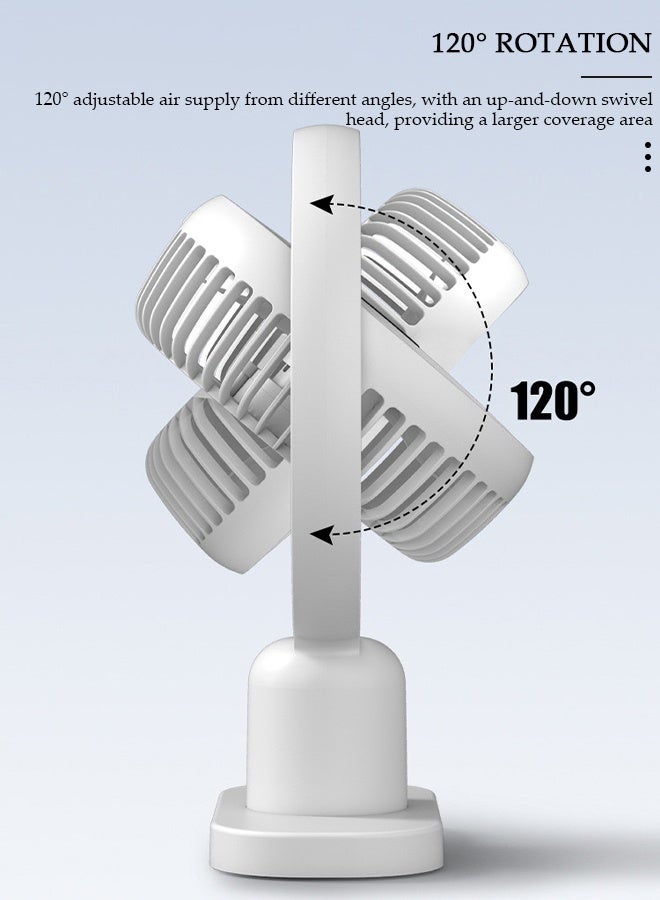 DUNISO Air Circulator Fan with Light Small Quiet Turbo Force Desk Fans with Base-Mounted Controls 3 Speed Cooling Fan Floor Fan for Whole Room Home Bedroom Office Outdoor - Image 5