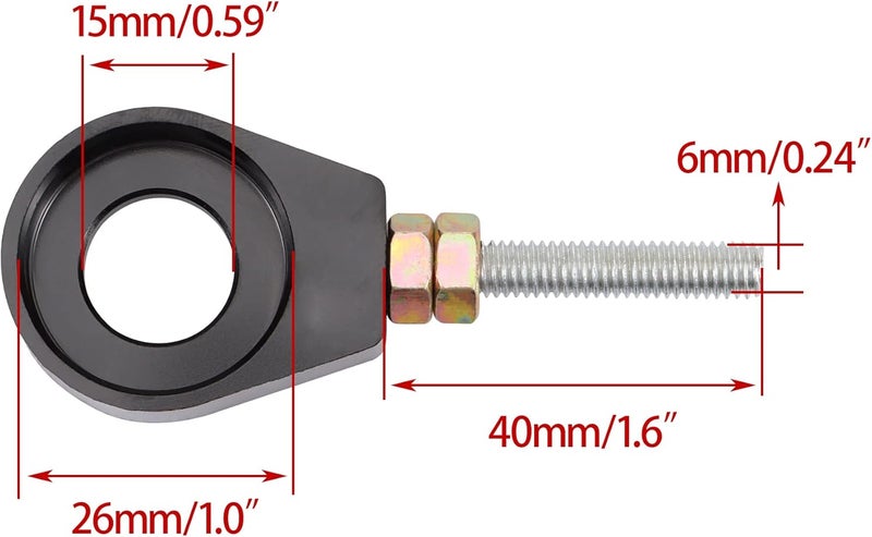 WOOSTAR 15mm Motorcycle Chain Adjuster Tensioner - Image 2