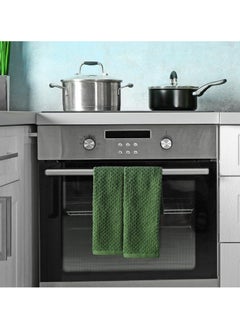 Infinitee Xclusives Infinitee Xclusives Premium Kitchen Towels - Green [Pack of 12] 100% Cotton Kitchen Hand Towels 15 x 25 Inches - Dish Towels for Kitchen  - Image 4