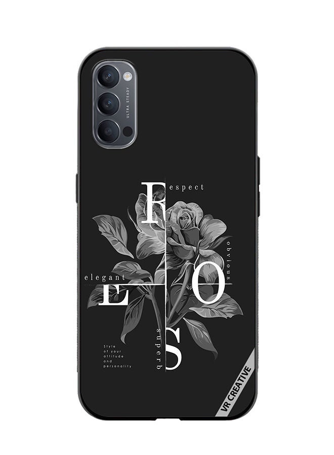 VR CREATIVE Protective Case Cover For Oppo Reno4 Pro 5G Flower Design Multicolour - Image 1