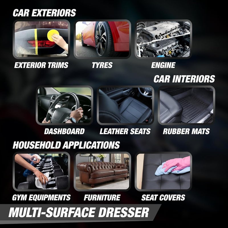 Wavex Plastic Restorer | Silicone Glaze Car Polish Concentrate 350ml | Multi Dresser | Dilutes upto 1:10 for variable shine - Image 2