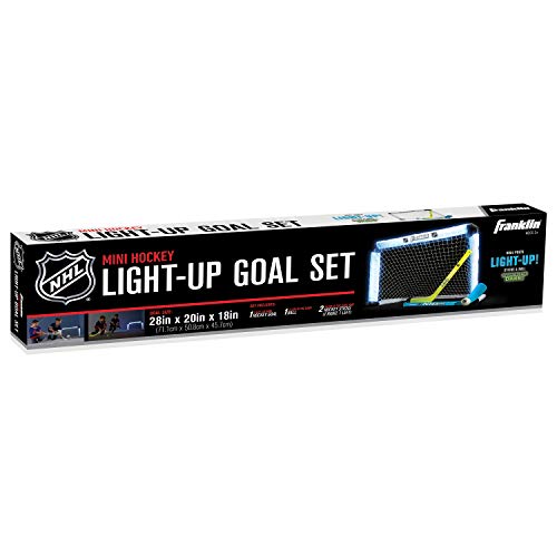 Franklin Sports NHL Knee Hockey Set - Includes 1 Light Up Hockey Goal, 2 Mini Sticks + 1 Ball - Glow in The Dark - Great Toy for Kids - Image 4