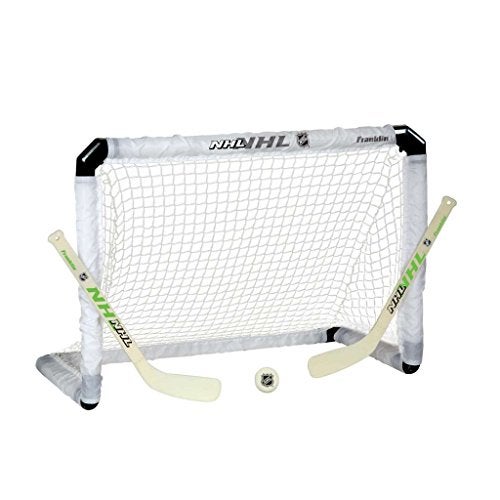 Franklin Sports NHL Knee Hockey Set - Includes 1 Light Up Hockey Goal, 2 Mini Sticks + 1 Ball - Glow in The Dark - Great Toy for Kids - Image 1