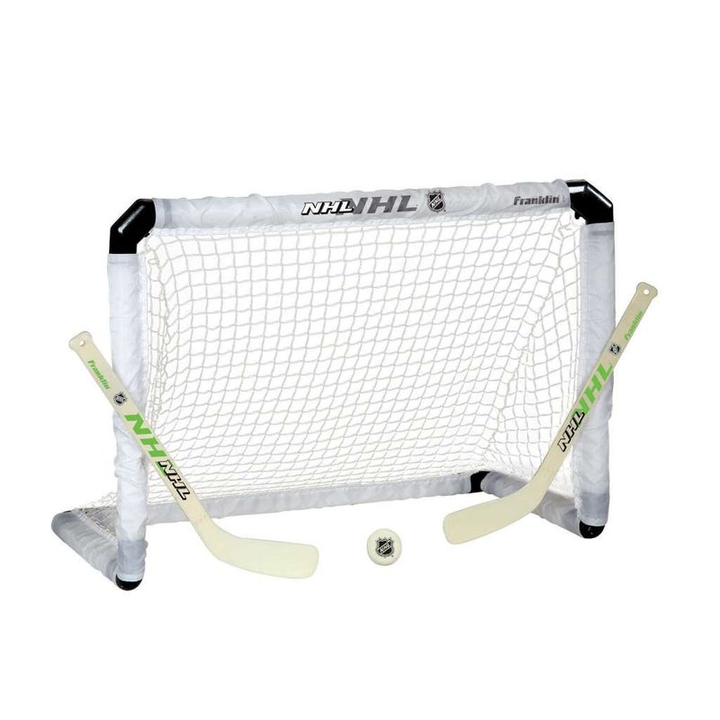 Franklin Sports NHL Knee Hockey Set - Includes 1 Light Up Hockey Goal, 2 Mini Sticks + 1 Ball - Glow in The Dark - Great Toy for Kids - Image 5