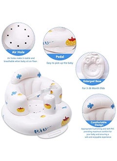 HOOKOR Durku Baby Inflatable Seat with Suction Cups for Babies 3 Months & Up, Baby Floor Seats for Sitting Up with Built in Air Pump, Blow Up Baby Chair for Infants (Pumpkin)  - Image 3