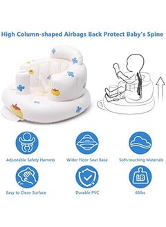 HOOKOR Durku Baby Inflatable Seat with Suction Cups for Babies 3 Months & Up, Baby Floor Seats for Sitting Up with Built in Air Pump, Blow Up Baby Chair for Infants (Pumpkin)  - Image 4