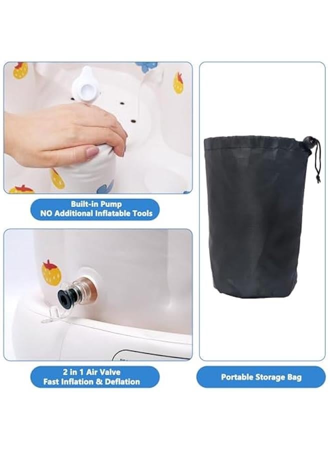 HOOKOR Baby Inflatable Seat with Suction Cups for Babies 3 Months & Up, Baby Floor Seats for Sitting Up with Built in Air Pump, Blow Up Baby Chair for Infants (Pumpkin) - Image 5