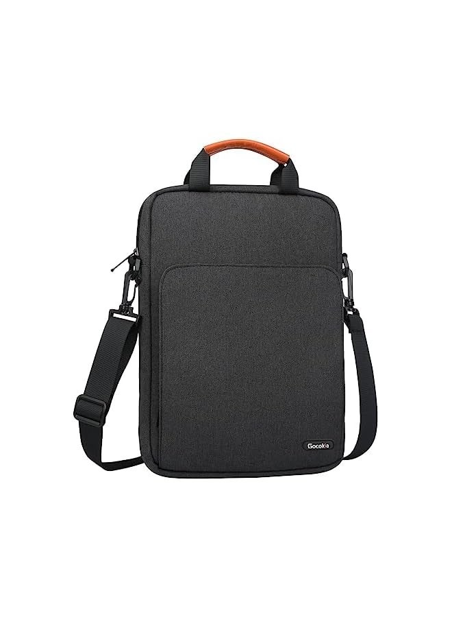 Gocokia 13 inch Laptop Shoulder Bag Carrying Pouch Sleeve Case with Large Front Pocket Vertical Laptop Sleeve Handbag for 13" MacBook - Image 1