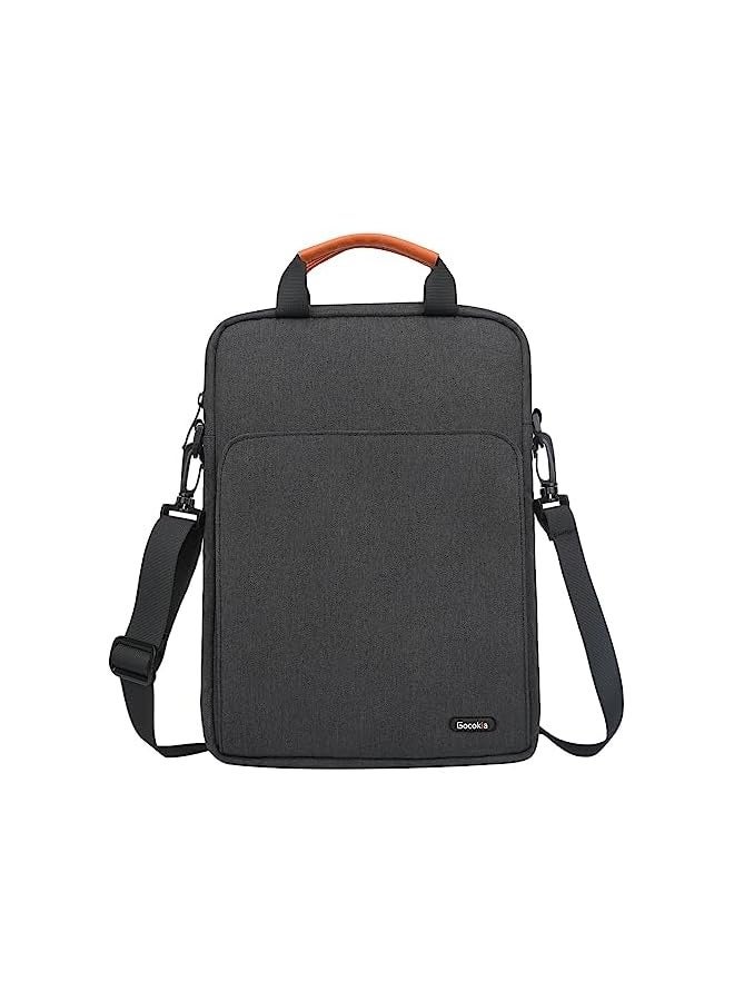Gocokia 13 inch Laptop Shoulder Bag Carrying Pouch Sleeve Case with Large Front Pocket Vertical Laptop Sleeve Handbag for 13" MacBook - Image 2