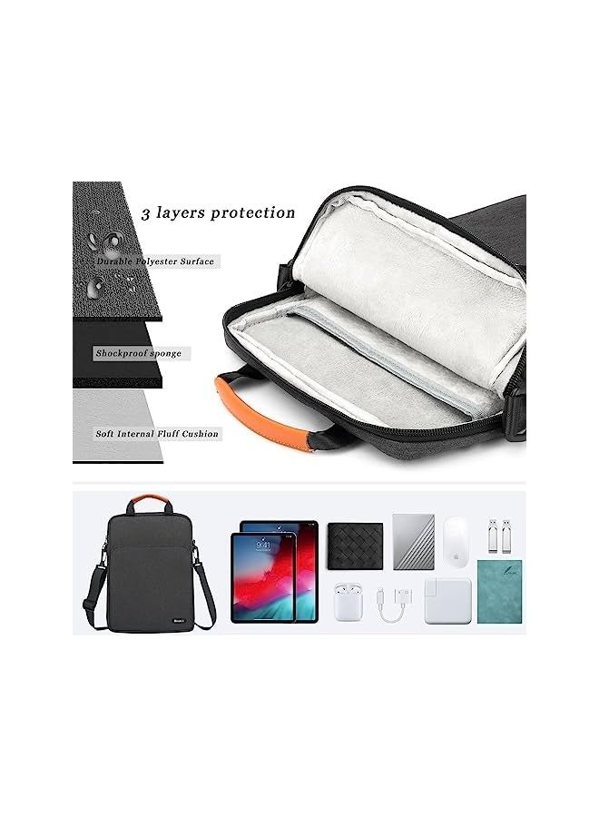 Gocokia 13 inch Laptop Shoulder Bag Carrying Pouch Sleeve Case with Large Front Pocket Vertical Laptop Sleeve Handbag for 13" MacBook - Image 4