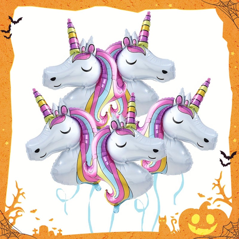 Unicorn Purple Star Aluminum Foil Balloon Set For Birthday Party Backdrop Decoration Photo Props - Image 1