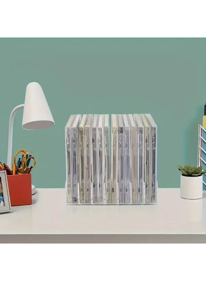 1pc Transparent DVD CD Organizer Space Saving Storage Stand Home Office Gift - Image 5