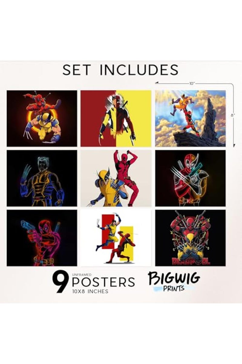 BigWig Prints Deadpool and Wolverine Poster - Unframed Set of 9 (8x10) - Image 3
